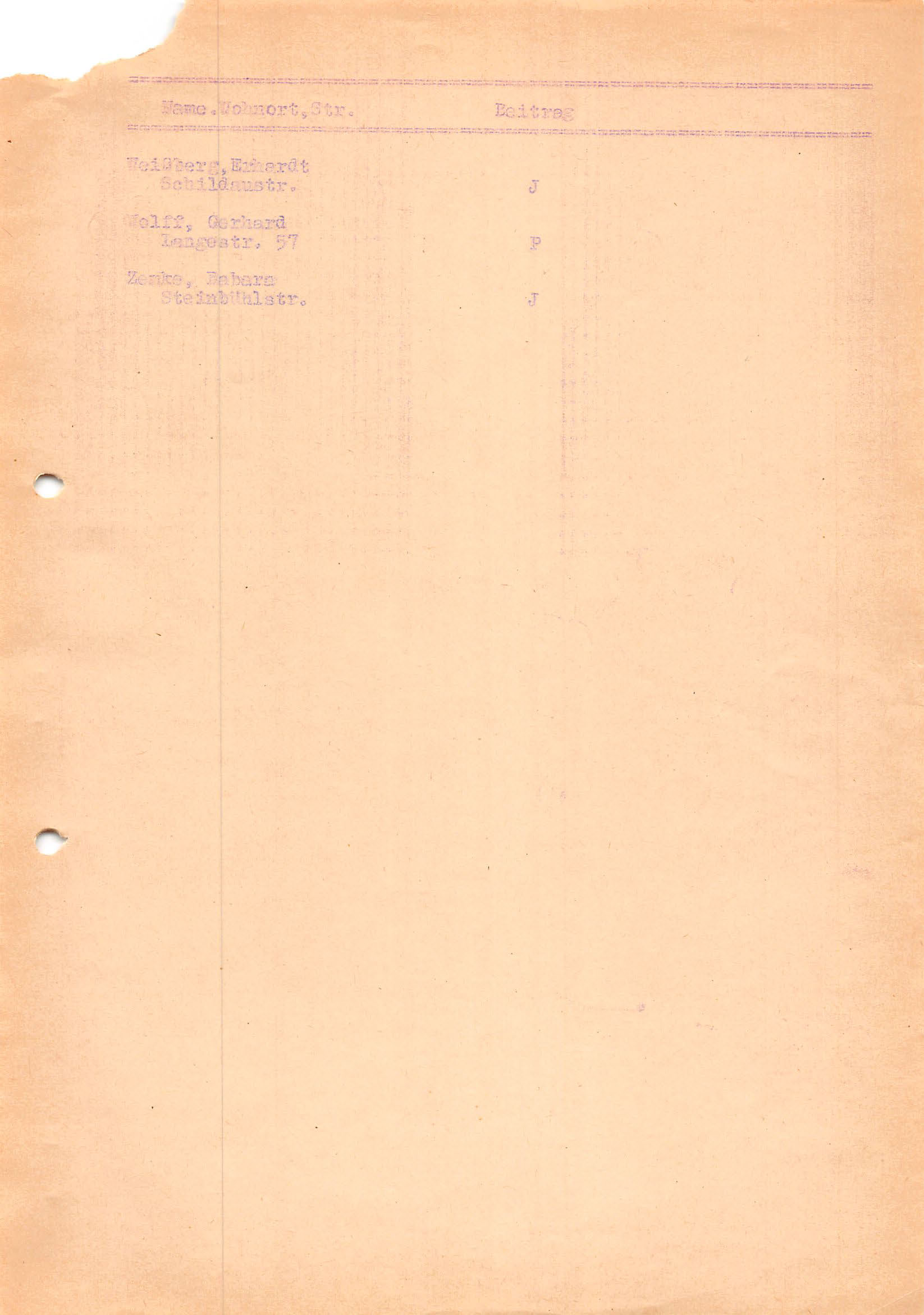 TC Mitgliederliste 1970 Seite 7