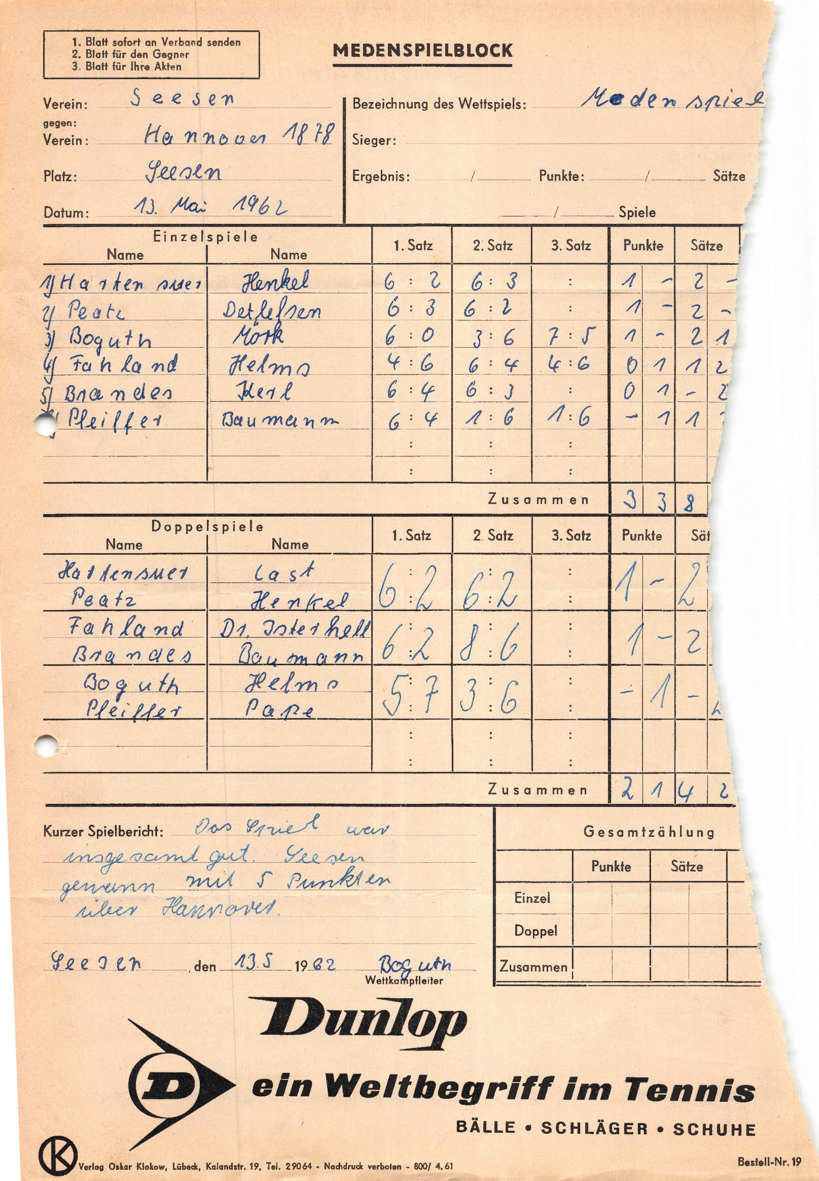 TC alte Spielberichte Seite 101